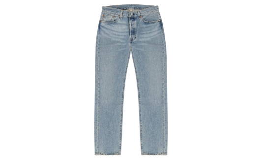 DENIM TEARS DT METALLIC GOLD SCRIPT 501 PANTS LIGHT WASH