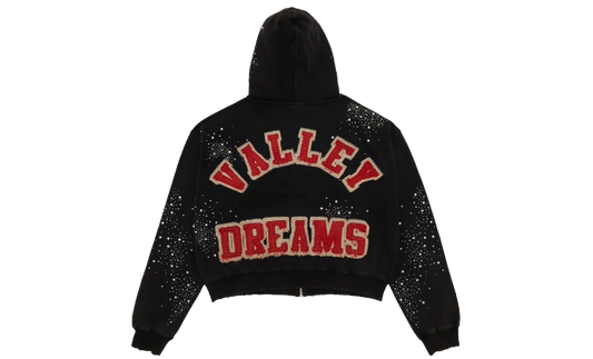 VALE FOREVER PLUTO CLUSTERED ZIP-UP HOODIE BLACK