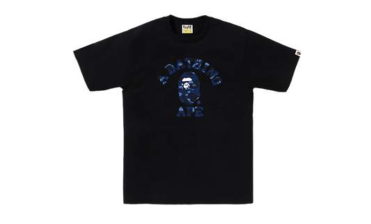 BAPE NAVY CAMO COLLEGE T-SHIRT BLACK