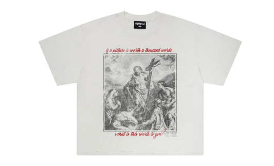 WE ARE RIGHTEOUS WORTH A THOUSANDS WORDS TEE CREAM